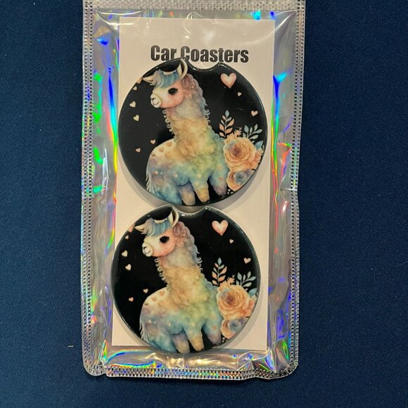 Llama Car Coaster - Picture 1 of 1